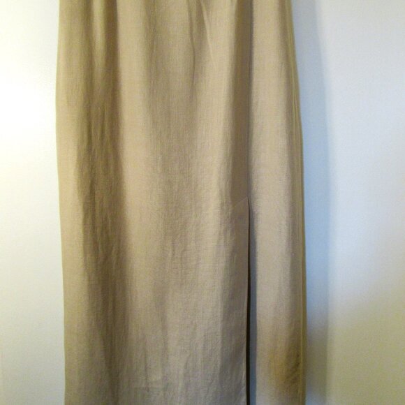 Olsen Collection Long Linen Skirt, Natural - Picture 2 of 5